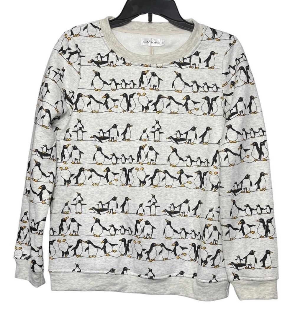 LA Soul Penguin Novelty Crewneck Sweatshirt Women’s Size Small Whimsical